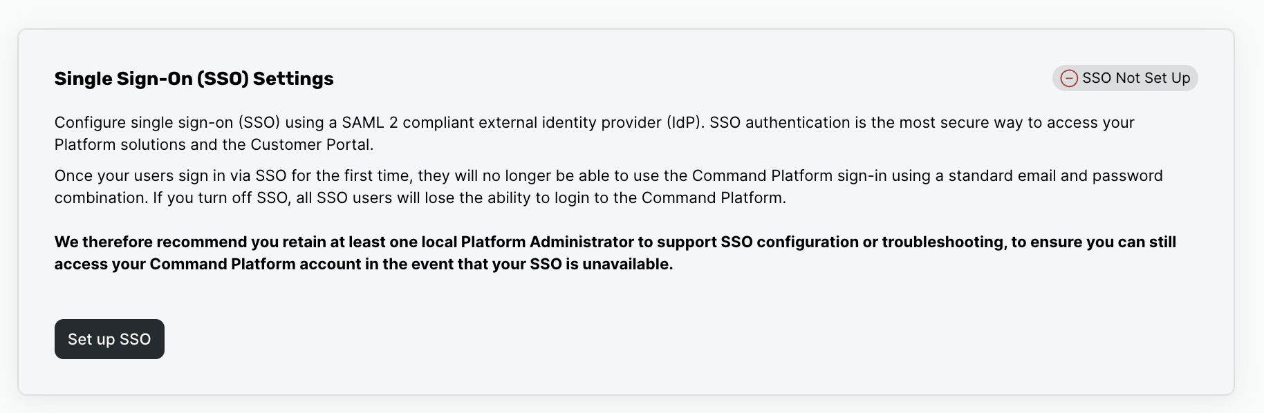 SSO integration experience